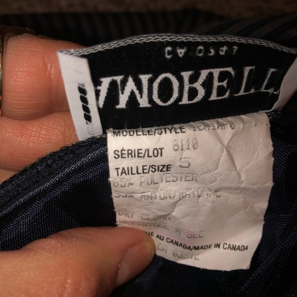 2/$30 Vtg Amoretti Grey & Black Pinstripe Pencil Skirt Ladies Size 5 - Picture 6 of 6